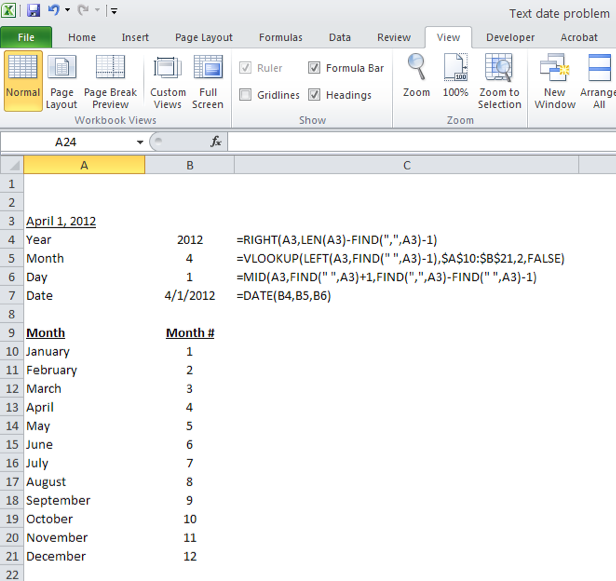 Converting Long Text Dates To Serial Numbers In Excel The Marquee Group